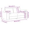 vidaXL Loveseat Sofa Donkergroen 140 cm Fluweel