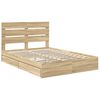 vidaXL Opslag bed met lade Sonoma Eiken 150 x 200 cm Bewerkt hout