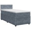 vidaXL Boxspringbed met matras Donkergrijs 90 x 190 cm Fluweel