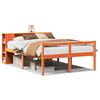 vidaXL Bed met boekenkast zonder matras hout wasbruin 140x200 cm