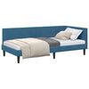 vidaXL Hoekbedframe met hoofdeinde Blauw 100 cm x 200 cm Fluweel