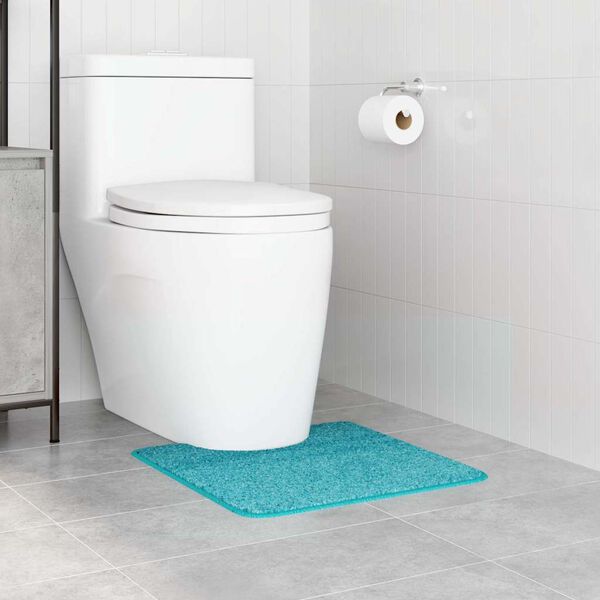 vidaXL Antislip Badmat met Toilet Cut Turquoise 50 x 50 cm PP