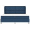 vidaXL Boxspring bed met matras met hoofdeinde Blauw 200 x 200 cm Stof