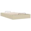 vidaXL Bedframe zonder matras 120x200 cm stof cr&egrave;mekleurig