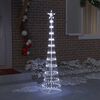 vidaXL LED Kerstboom met 230 LED Koudwit 51 x 51 x 190 cm Metaal