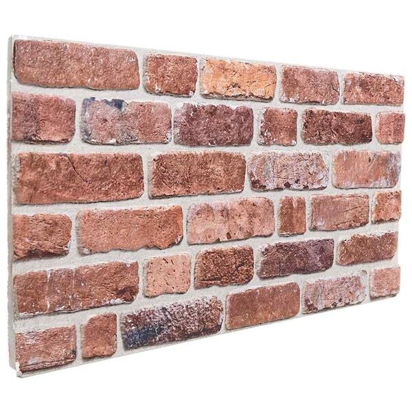 vidaXL Wandpanelen 10 st 3D 100x50 cm EPS rood