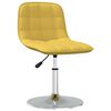 vidaXL Eetkamerstoelen 2 st draaibaar stof mosterdgeel