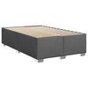 vidaXL Boxspring met matras stof donkergrijs 120x200 cm