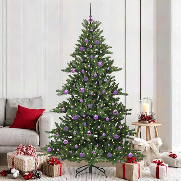 vidaXL Kunstmatige Inklapbare Kerstboom Groen 210 cm PVC en staal