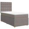 vidaXL Boxspring met matras stof taupe 100x200 cm