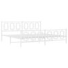 vidaXL Bedframe met hoofd- en voeteneinde metaal wit 200x200 cm