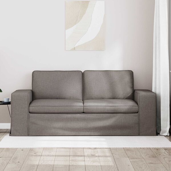 vidaXL Bank 140cm Taupe Metaal