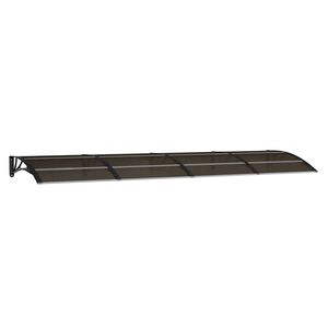 vidaXL Deurluifel Zwart 350x100 cm Polycarbonaat