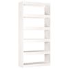 vidaXL Boekenkast/kamerscherm 80x30x167,4 cm massief grenenhout wit