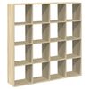 vidaXL Boekenkast 137,5x29x137,5 cm bewerkt hout sonoma eikenkleurig