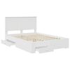 vidaXL Bedframe met hoofdeinde met lade Wit 140 x 200 cm Bewerkt hout
