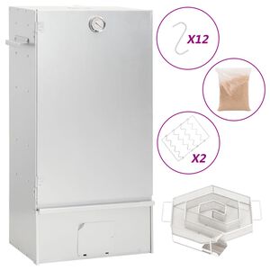 vidaXL BBQ-rookoven met koude rookgenerator gegalvaniseerd staal