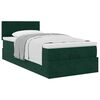 vidaXL Ottoman bed met matras 100x200 cm fluweel donkergroen