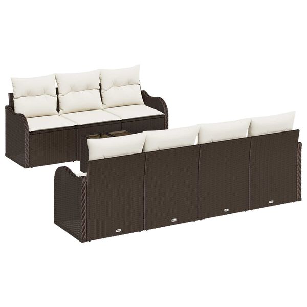 vidaXL Tuin Sofa Set Bruin 55 x 55 x 37 cm poly rattan