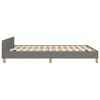 vidaXL Bedframe zonder matras stof donkergrijs 140x190 cm