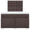 vidaXL Boxspring met matras stof donkerbruin 120x190 cm