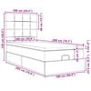 vidaXL Ottoman bed met matrassen en LED's 100x200cm fluweel roze