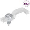 vidaXL LED Strip Clips 23,8 mm 12 st Transparant Kunststof en Ijzer