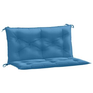 vidaXL Tuinbankkussens 2 st 100x50x7 cm stof gem&ecirc;leerd blauw