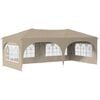 vidaXL Pop-up partytent 575 x 288 x 245 cm Cr&egrave;mekleurig Oxford Stof