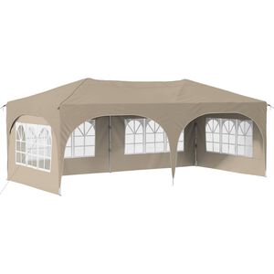 vidaXL Pop-up partytent 575 x 288 x 245 cm Cr&egrave;mekleurig Oxford Stof