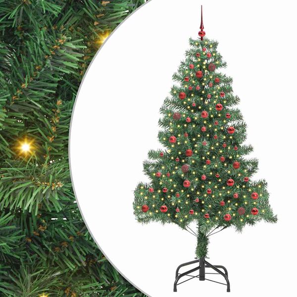 vidaXL Kerstboom met 300 LED met standaard Groen 210 cm PVC