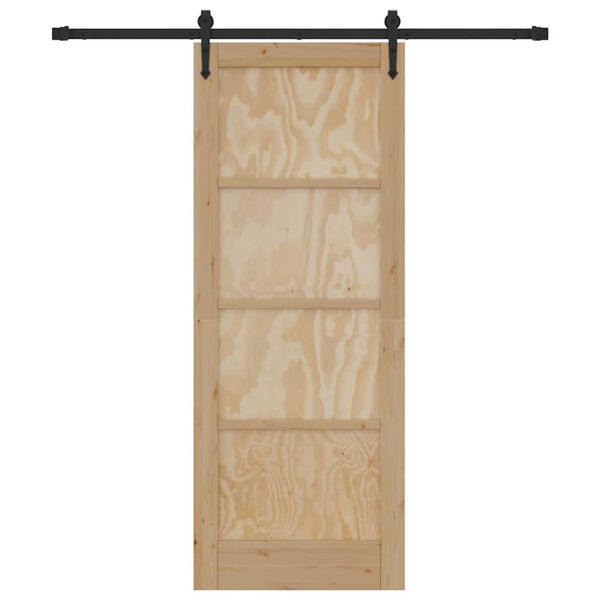 vidaXL Schuifdeur ORKDAL Bruin 78 x 202 cm Massief grenenhout