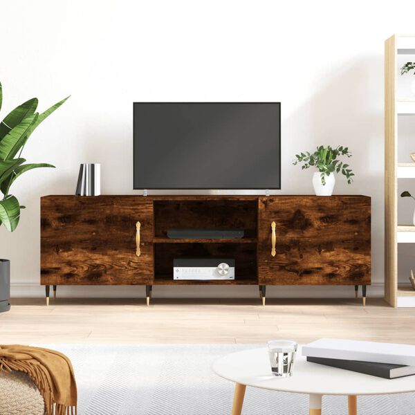 vidaXL Tv-meubel 150x30x50 cm bewerkt hout gerookt eikenkleurig