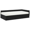 vidaXL Hoekbedframe met Matras Anders 2 pcs Zwart Fluweel
