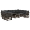 vidaXL Tuinbankenset 11 st Grijs poly rattan
