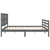 vidaXL Bedframe met hoofdbord massief hout grijs 200x200 cm