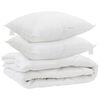vidaXL All-season dekbed met kussen 3 pcs Wit Microvezel