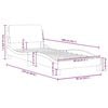 vidaXL Bedframe "Dover" 80x200 cm stof donkerbruin