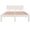 vidaXL Bedframe massief hout wit 120x190 cm