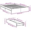 vidaXL Bedframe met lades bewerkt hout wit 135x190 cm