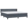 vidaXL Boxspring met matras fluweel donkergrijs 200x220 cm
