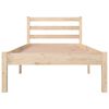 vidaXL Bedframe massief grenenhout zwart 75x190 cm