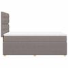 vidaXL Boxspring met matras stof taupe 80x200 cm