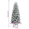 vidaXL Kunstkerstboom Wit 150 cm PVC en Plastic en Staal en PE