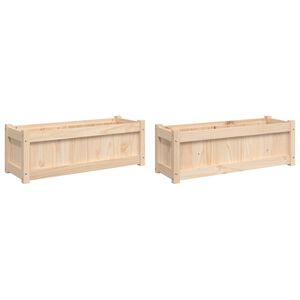 vidaXL Plantenbakken 2 st cm massief grenenhout