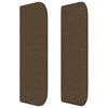 vidaXL Hoofdbord met randen 183x16x78/88 cm stof donkerbruin