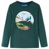 vidaXL Kindershirt met lange mouwen 104 donkergroen