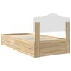 vidaXL Bedframe met hoofdeinde Sonoma Eiken 90 x 190 cm Bewerkt hout