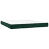 vidaXL Boxspring met matras fluweel donkergroen 160x200 cm