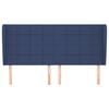 vidaXL Hoofdbord met randen 183x23x118/128 cm stof blauw